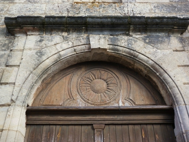 Boiserie ouvragée de l'église. - Vayres