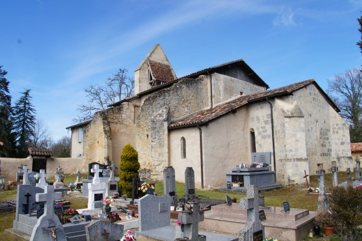 Le chevet de l'église Saint-Jean-Baptiste. - Baudignan