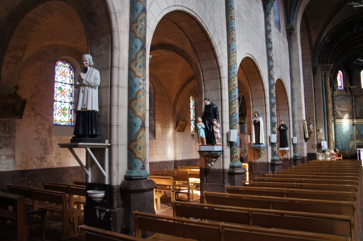 Eglise Saint-Luperc : le bas-côté de gauche. - Gabarret