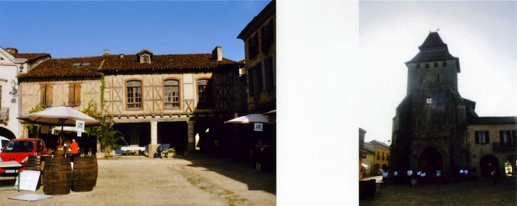 La Bastide et son église Notre Dame de Labastide d'Armagnac, fortifiée. - Labastide-d'Armagnac