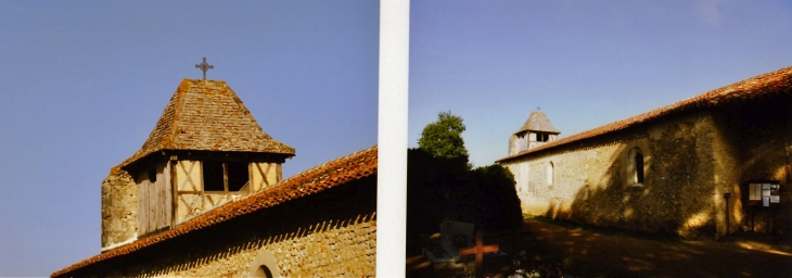 Eglise Notre-Dame des Cyclistes. L'ancienne chapelle de Géou, longtemps laissée à l'abandon, elle a été restaurée pour devenir le sanctuaire Notre-Dame des Cyclistes, le 18 mai 1959. - Labastide-d'Armagnac