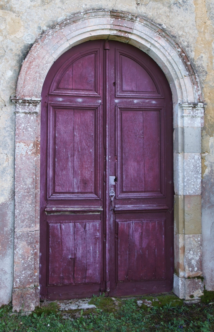 Portail de l'église Saint-Michel de Laballe. - Parleboscq