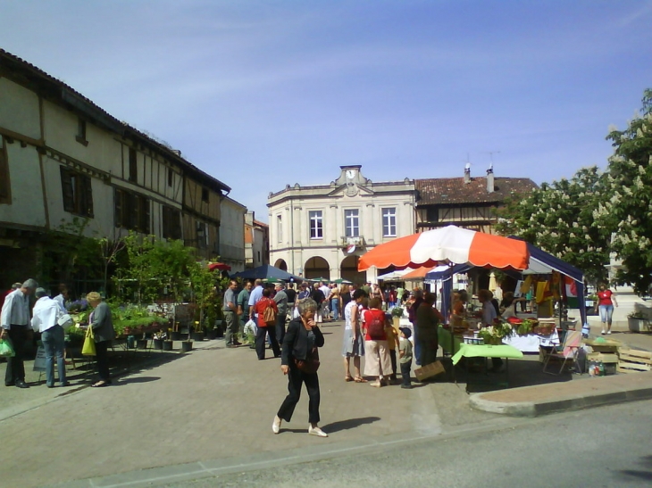 Marché au fleurs dans la bastide - Caudecoste