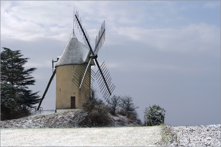 Neige au Moulin de Gibra - Gontaud-de-Nogaret