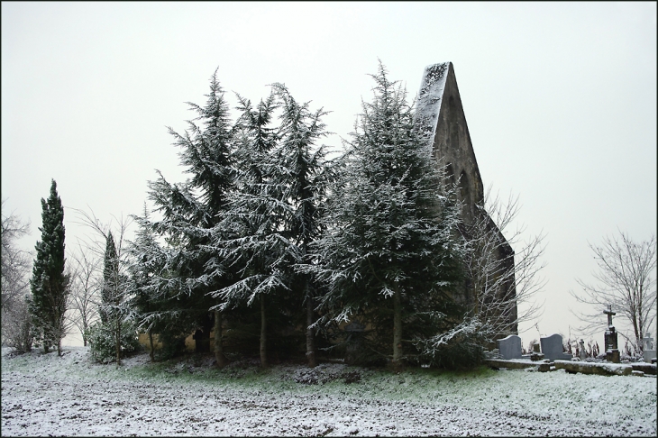 Neige à la chapelle de Bistauzac - Gontaud-de-Nogaret