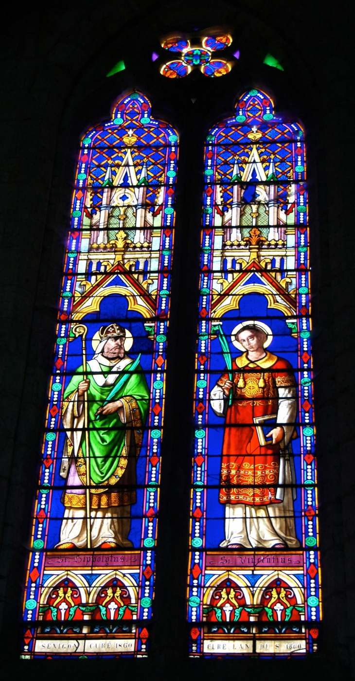 Vitrail de l'église Saint-Jean-Baptiste. - Mézin