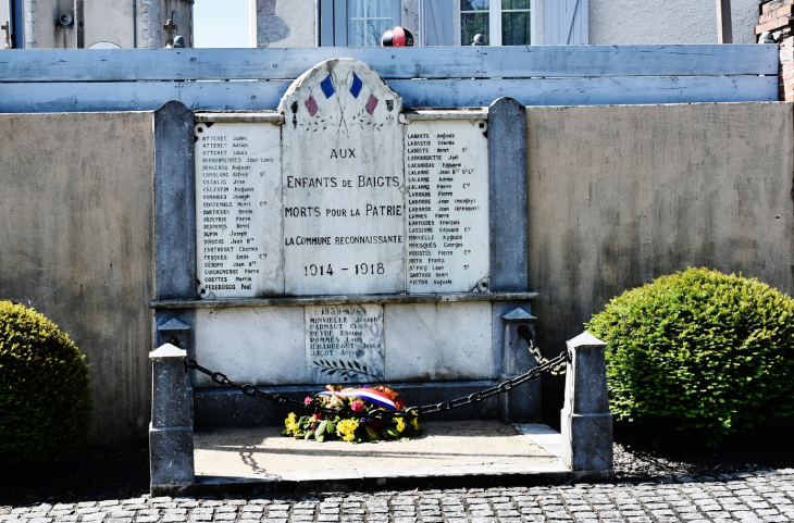 Monument aux Morts - Baigts-de-Béarn