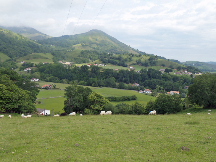 Les fermes éparpillées dans la montagne - Bidarray