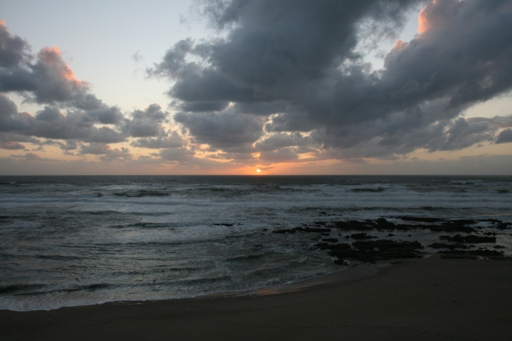 Coucher de soleil plage du Pavillon Royal - Bidart