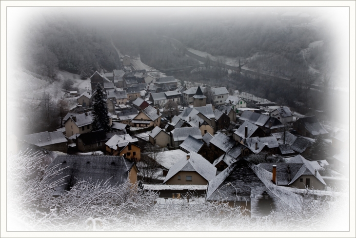 Village enneigé - Etsaut