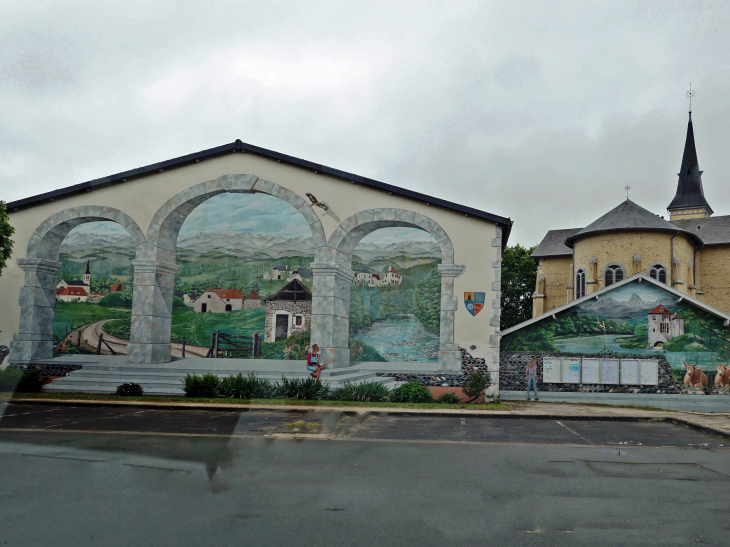 La mairie et l'église - Labastide-Cézéracq