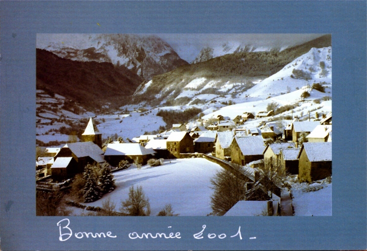 Panorama (carte postale). - Lescun