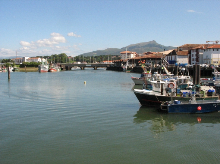 Le port avec la Rhune en arrière-plan - Saint-Jean-de-Luz