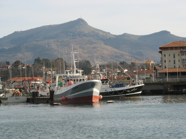 Le port avec la Rhune en arrière-plan - Saint-Jean-de-Luz