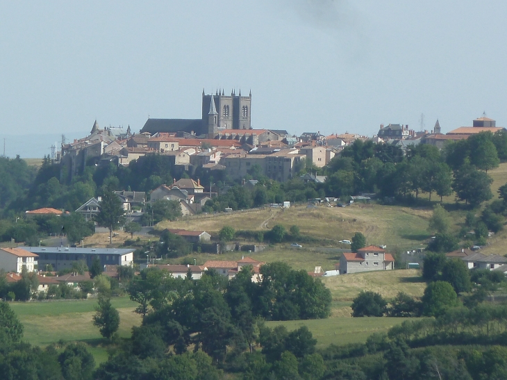 La ville vue d'Andelat - Saint-Flour