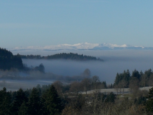 Chaîne des Puys vue d'Aubaron - Fix-Saint-Geneys