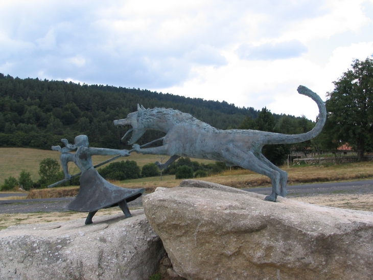 Marie-Jeanne VALLET affrontant la Bête près de AUVERS - Saugues