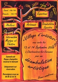 Flyer présentant la déambulation artistique - Charbonnières-les-Varennes