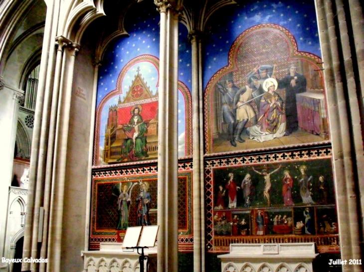 Peintures du XV eme siècle cathédrale de Bayeux