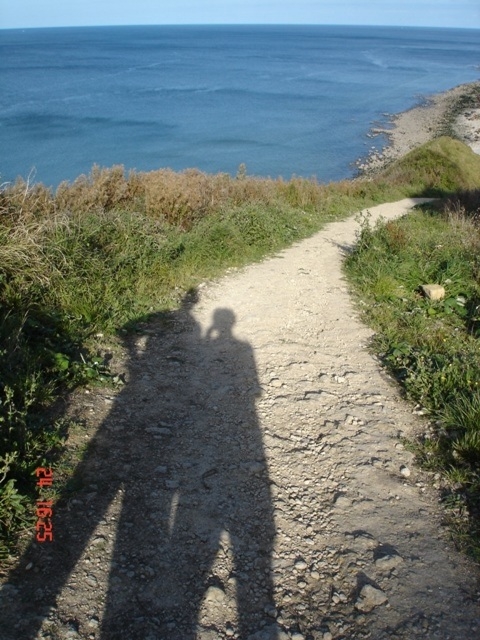 Nous sur le sentier de la plage du Bouffay - Commes