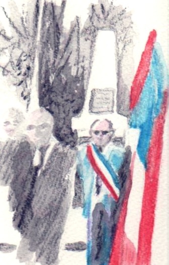 Dessin d'après commémoration de la stèle  - Ellon