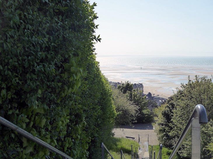 Le chemin du Sémaphore : l'escalier des Falaises des Vaches Noires - Houlgate