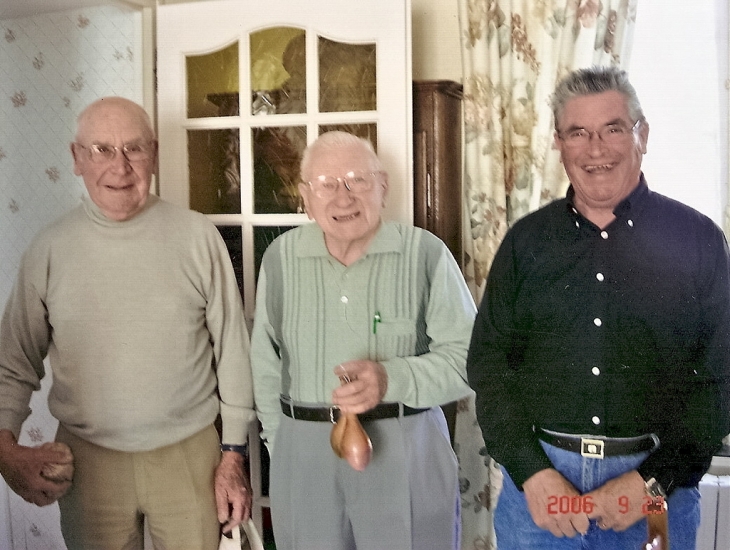 Anniversaire Maurice,les 3 vétérants - Gouberville