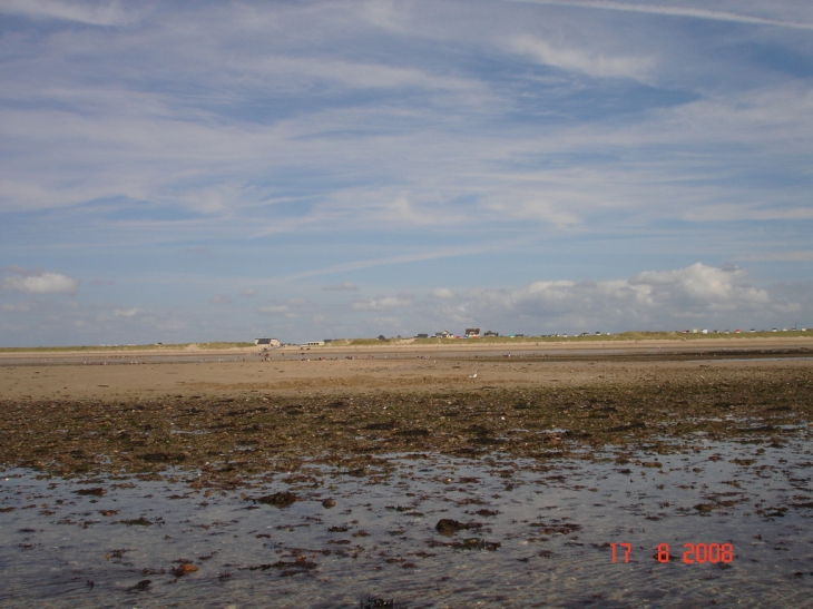 La plage à marée basse - Gouville-sur-Mer