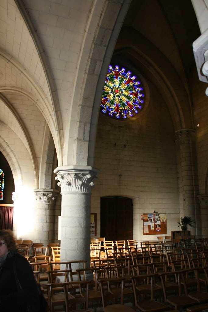 La rosace de l'église. - La Haye-du-Puits