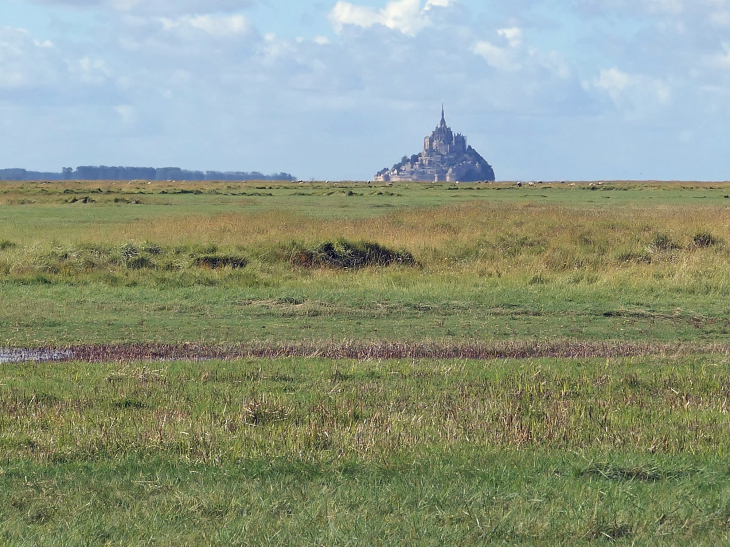 Le gué de l'Epine : vue sur le Mont Saint Michel - Le Val-Saint-Père