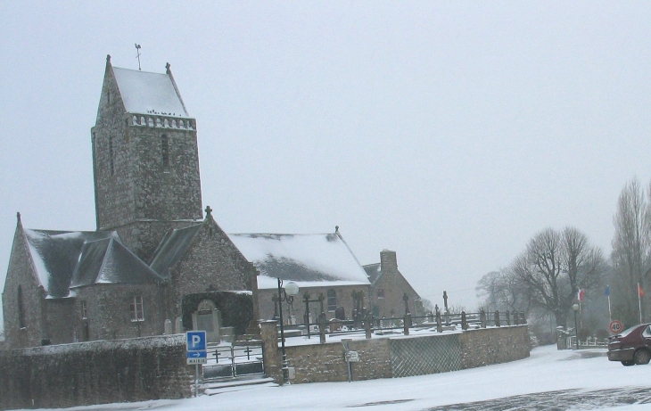 L'église sous la neige - Montviron