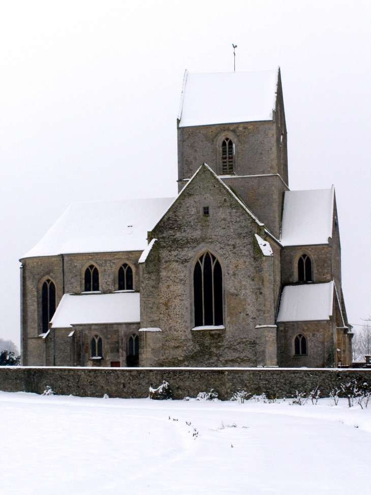 Neige - Abbatiale - Saint-Fromond