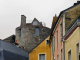 place de l'Europe : vue sur la tour de l'ancien château