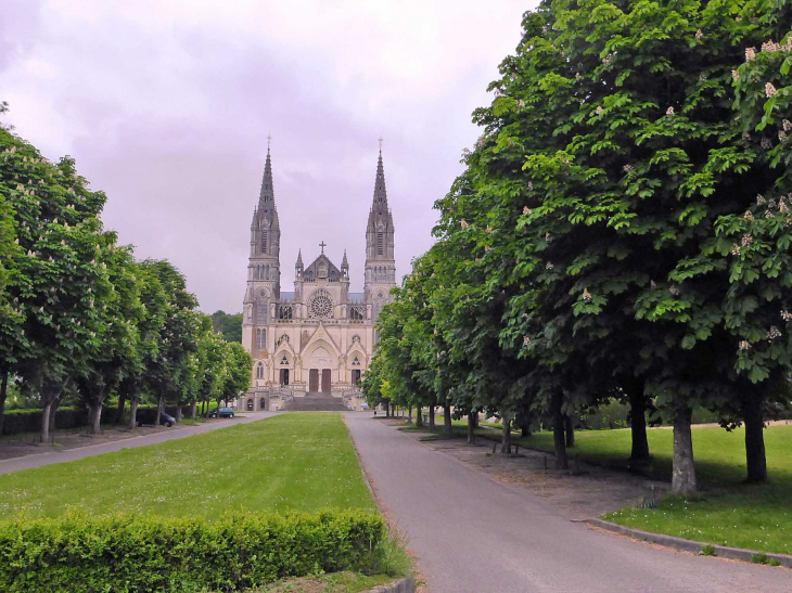 Vue sur la basilique Notre Dame - La Chapelle-Montligeon