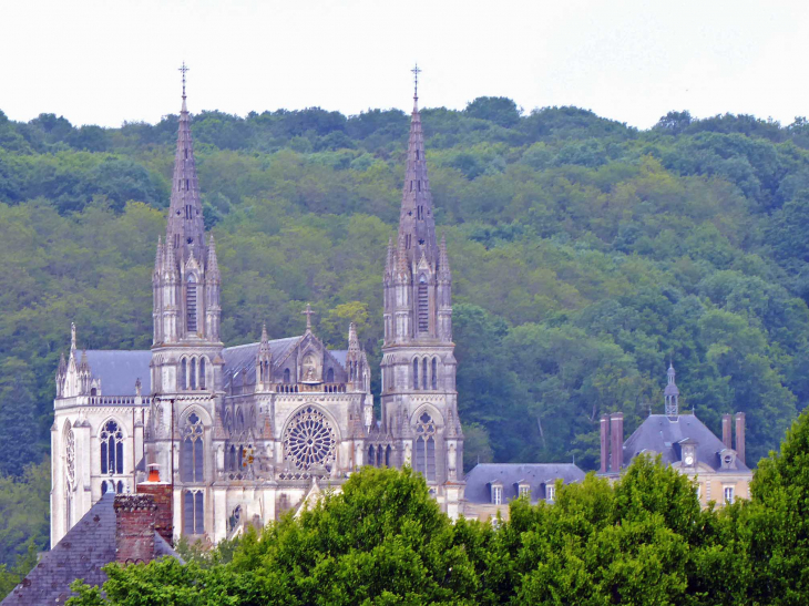 Vue sur le site du sanctuaire - La Chapelle-Montligeon