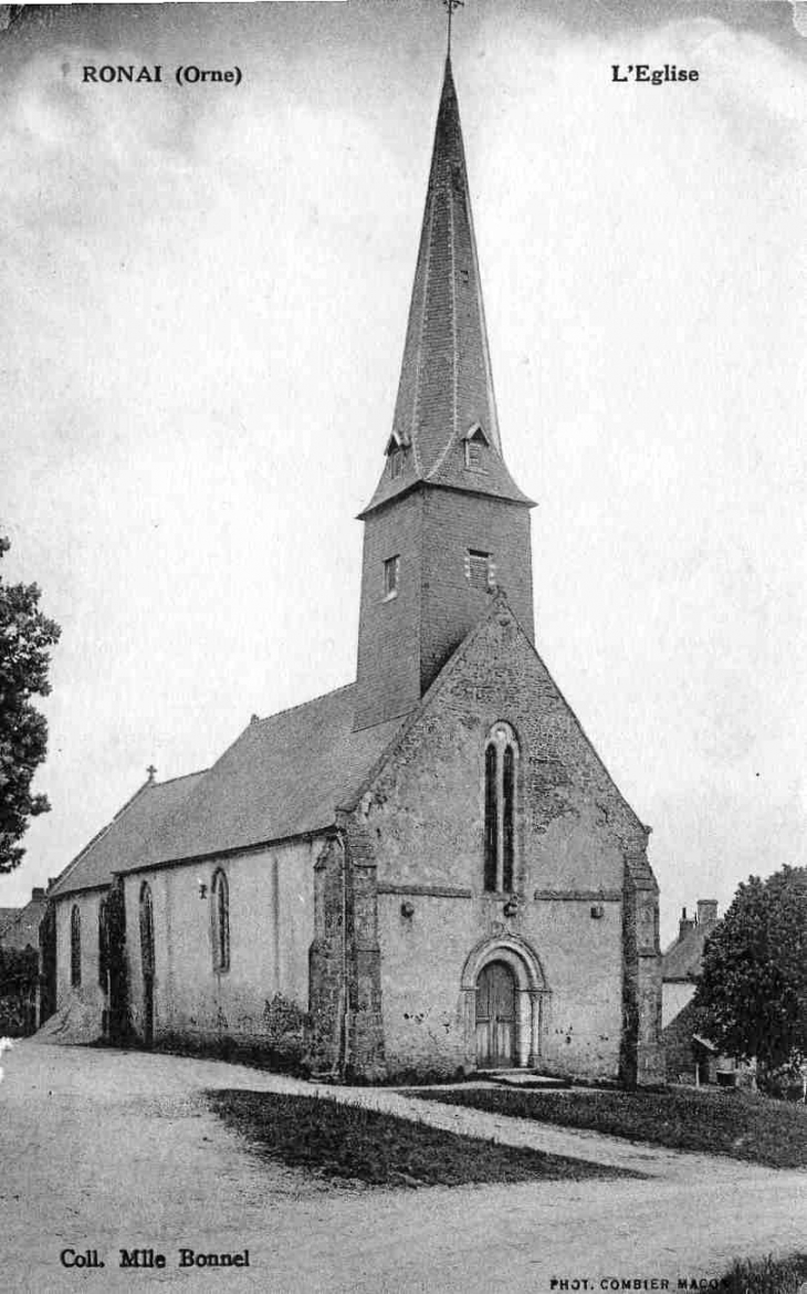 L'église (carte postale ancienne) - Rônai