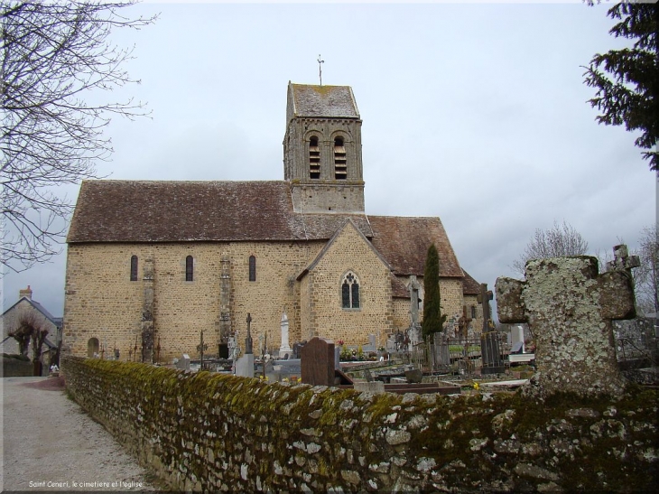 L'eglise et le cimetière - Saint-Céneri-le-Gérei