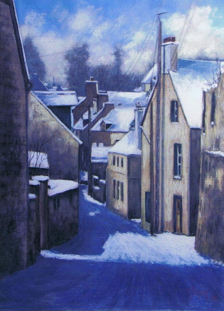 Neige rue de Geole - Tinchebray