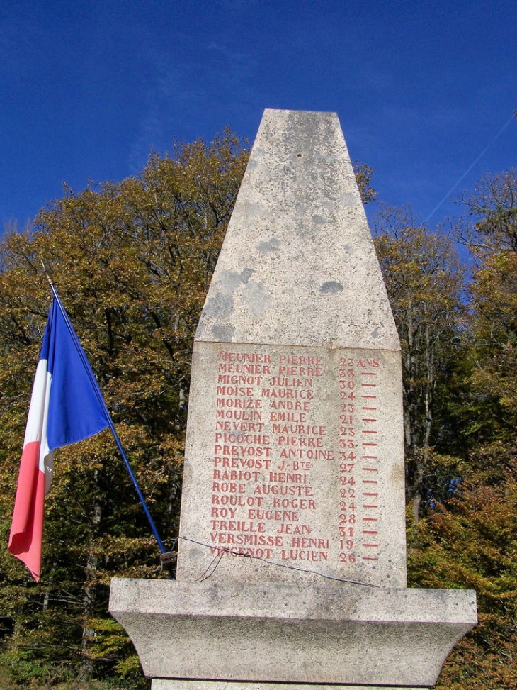 Monument aux morts - Champeau-en-Morvan