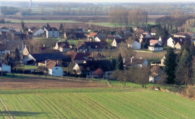 Vue aérienne de la commune de Charrey - Charrey-sur-Saône