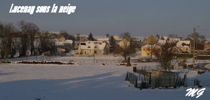 Panorama sous la neige - Lucenay-le-Duc