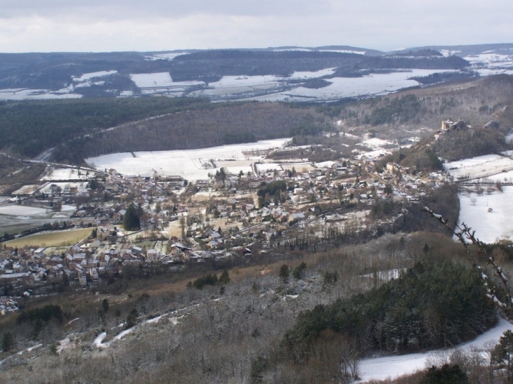 Vue prise de la roche Aigüe - Mâlain