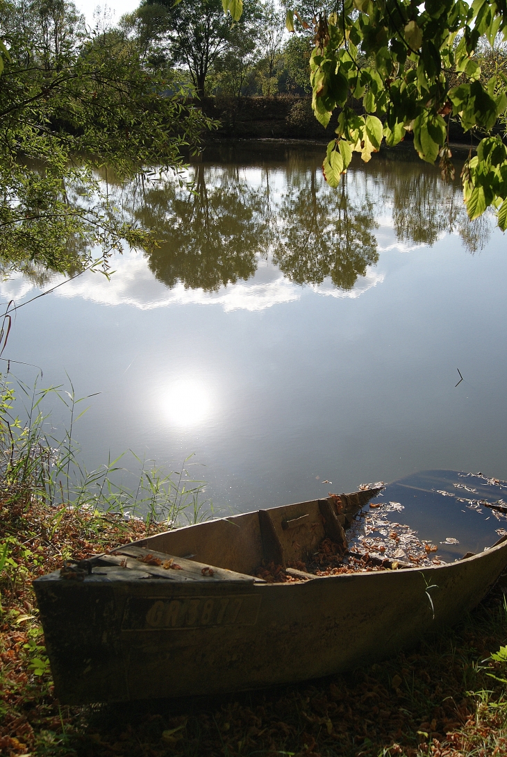 La barque sur l'étang - Talmay