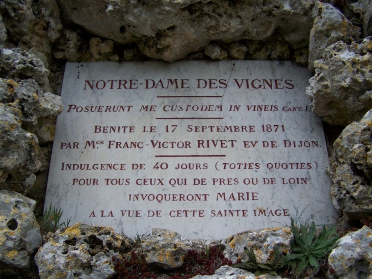 Plaque ND des Vignes - Volnay