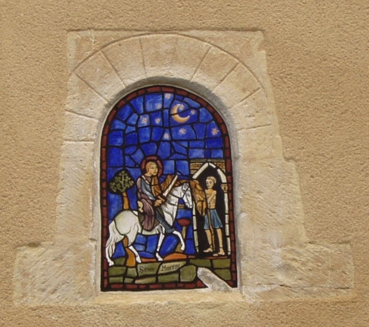 Vitrail trompe l'oeil église - Chevenon