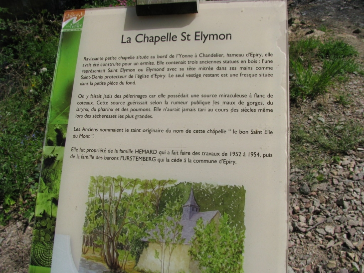 Descriptif chapelle St-Elymon - Epiry