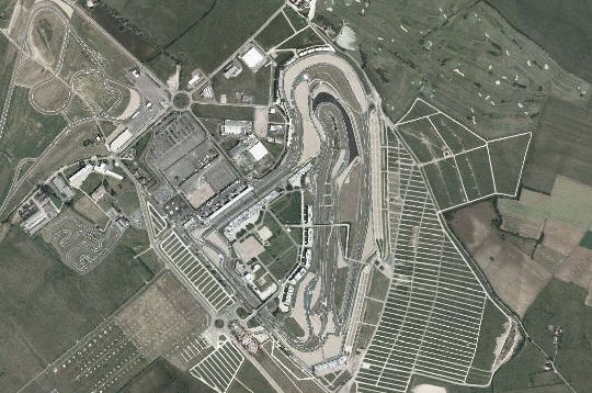 Vue aérienne du circuit Nevers-Magny Cours - Magny-Cours