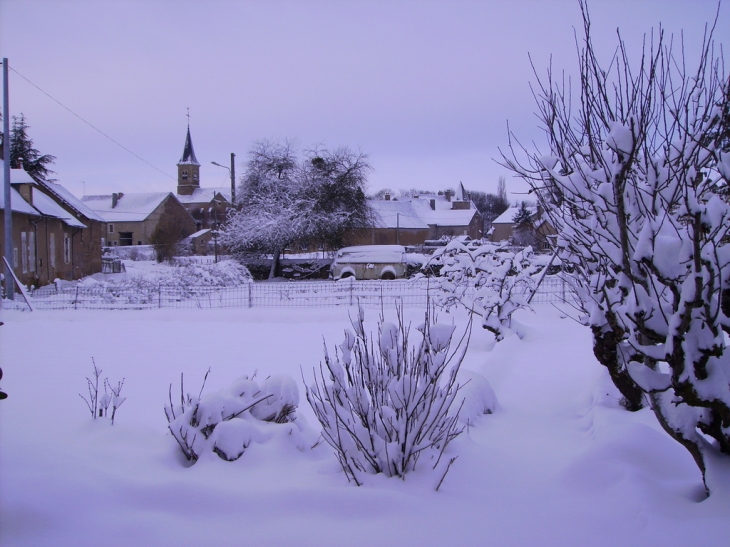 Monceaux le Comte sous la neige - Monceaux-le-Comte