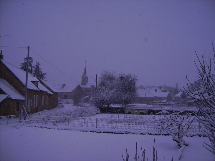 Monceaux le Comte sous la neige - Monceaux-le-Comte