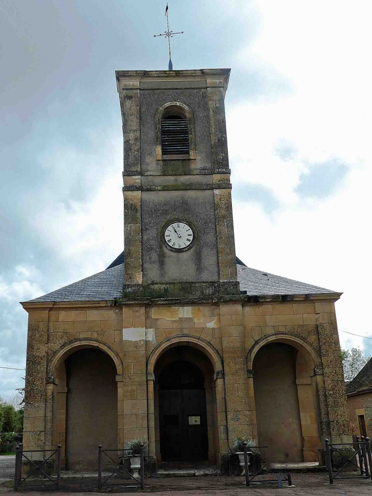 La façade de l'église - Poiseux